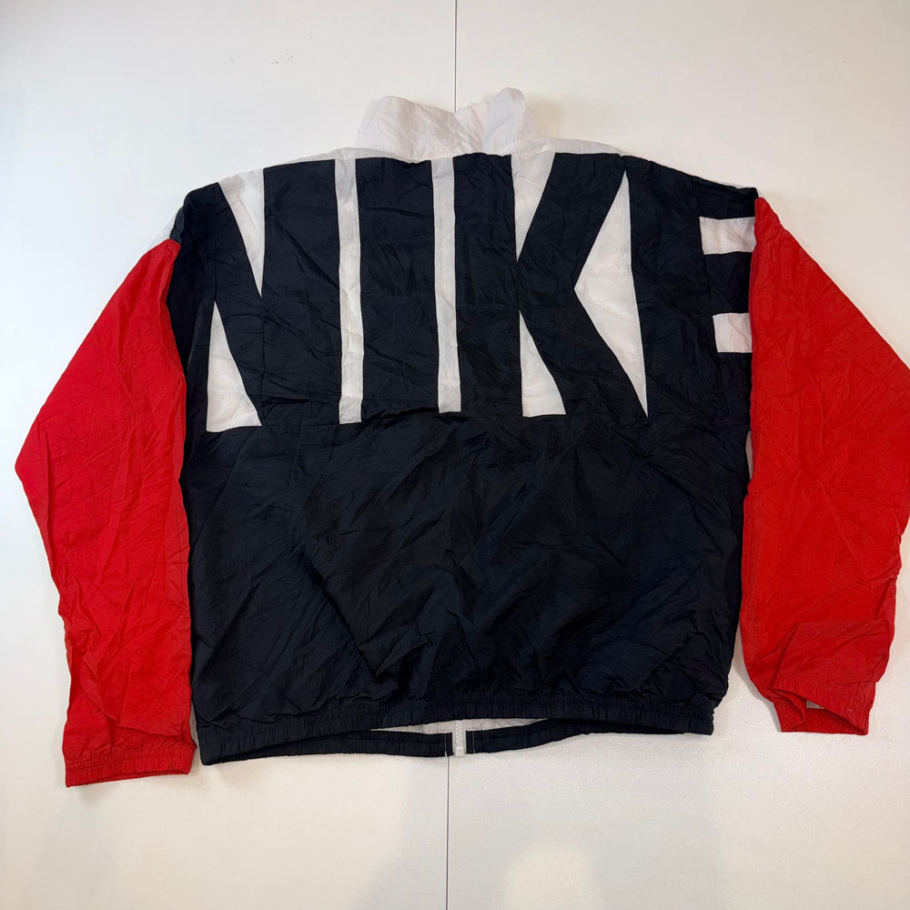 Nike Vintage Windbreaker Jacket White Black Red Big Logo