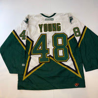 Vintage CCM Dallas Stars Steve Young #48 Autographed Jersey (Adult Large, Made in Canada)