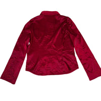 Harley-Davidson Satin Fitted Shirt Embroidered Cuffs Red Size L