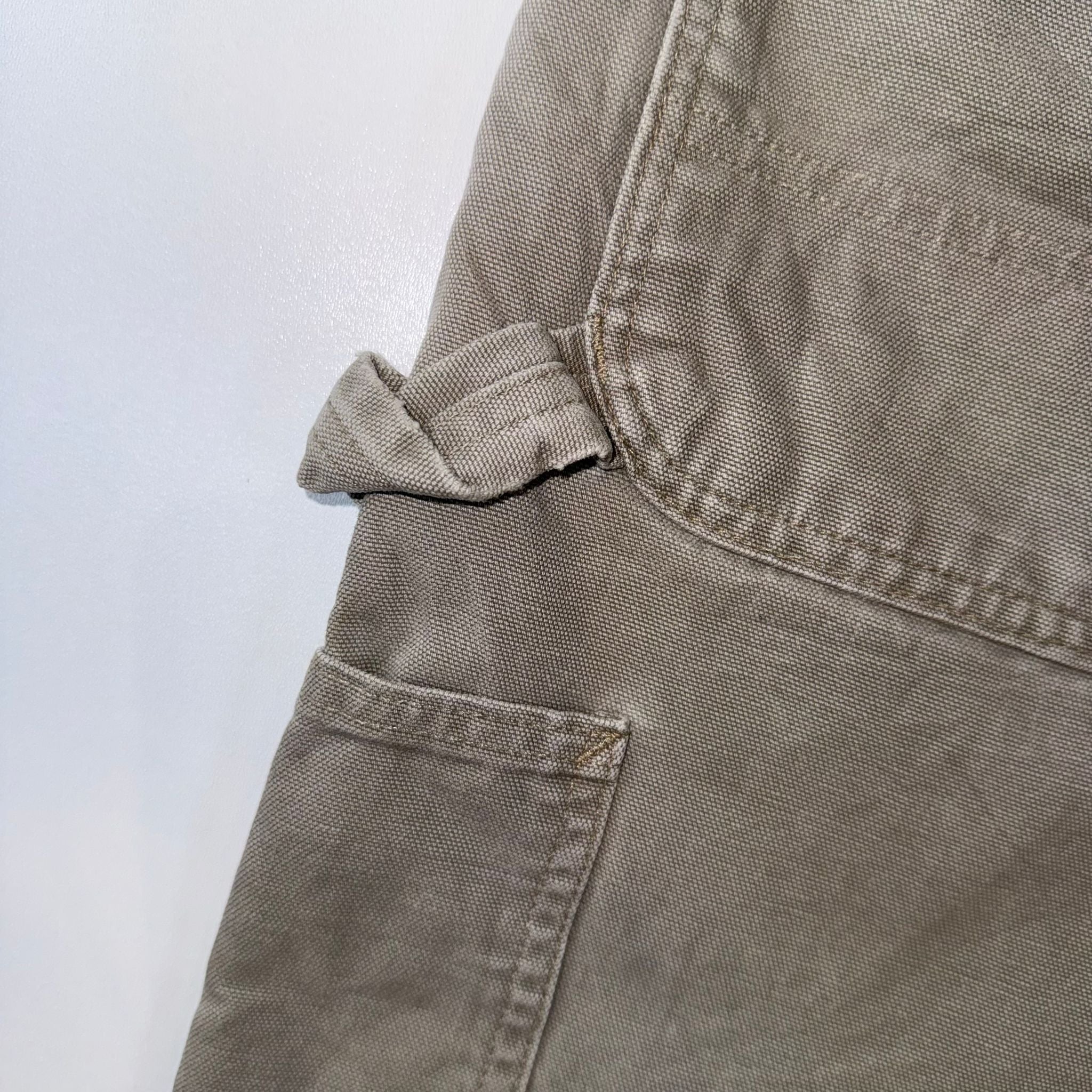 Carhartt Dungaree Work Shorts – Beige/Grey – W44 – Made in USA
