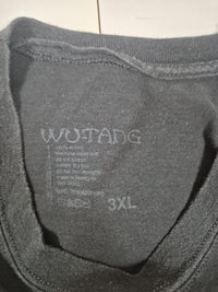 Wu-Tang Clan Graphic T-Shirt Faded Black Flame Logo Print Size 3XL