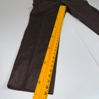 Burberry London Wool Tailored Trousers Charcoal Brown Straight Leg Size W32