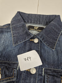 Dsquared2 Denim Trucker Jacket Dark Wash Fitted Cropped Size M