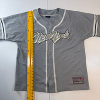 PJ Mark New York Baseball Jersey Grey Mesh XL Y2K Streetwear