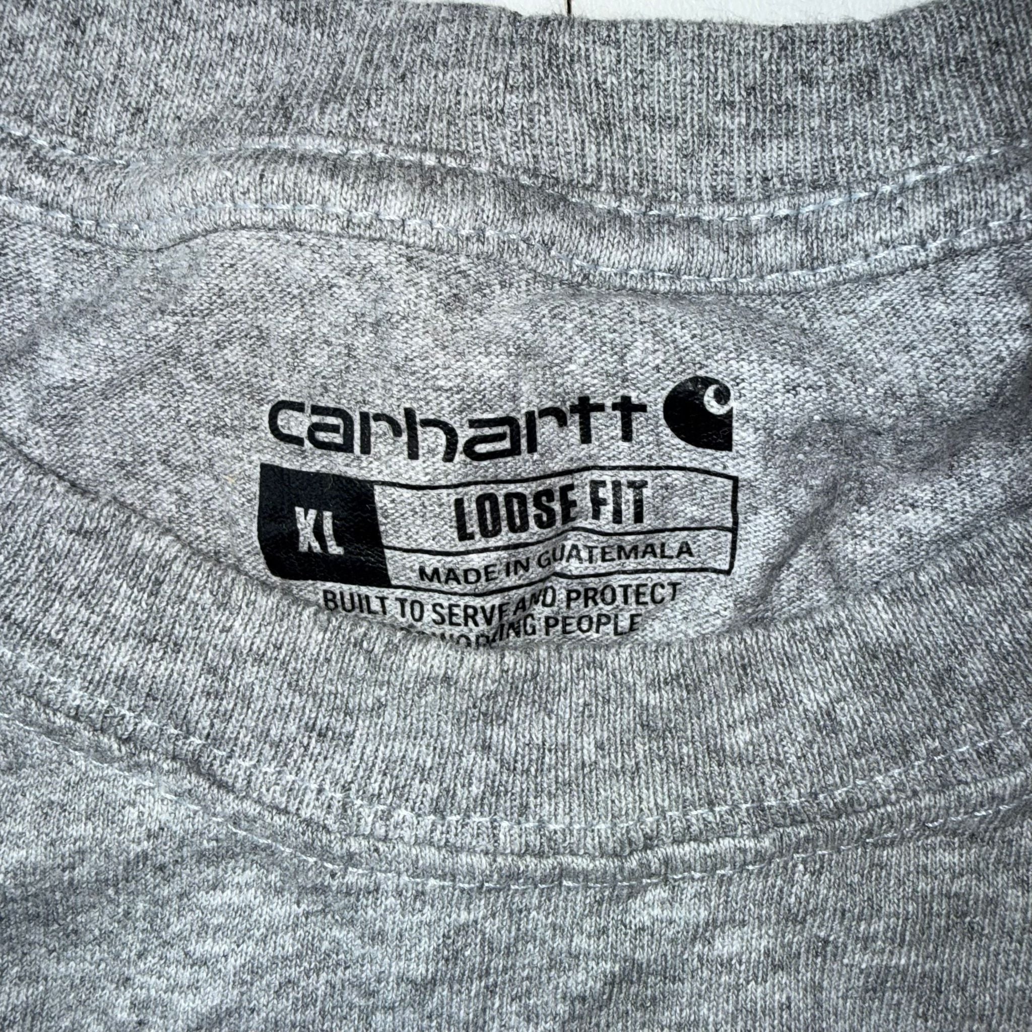 Carhartt Pocket T Shirt Grey Loose Fit XL Workwear