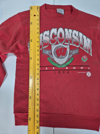 Wisconsin Badgers Rose Bowl 1994 Crewneck Sweatshirt Red Vintage Size M