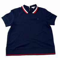 Tommy Hilfiger Women's Short Sleeve Zip-Back Polo Top – Size L