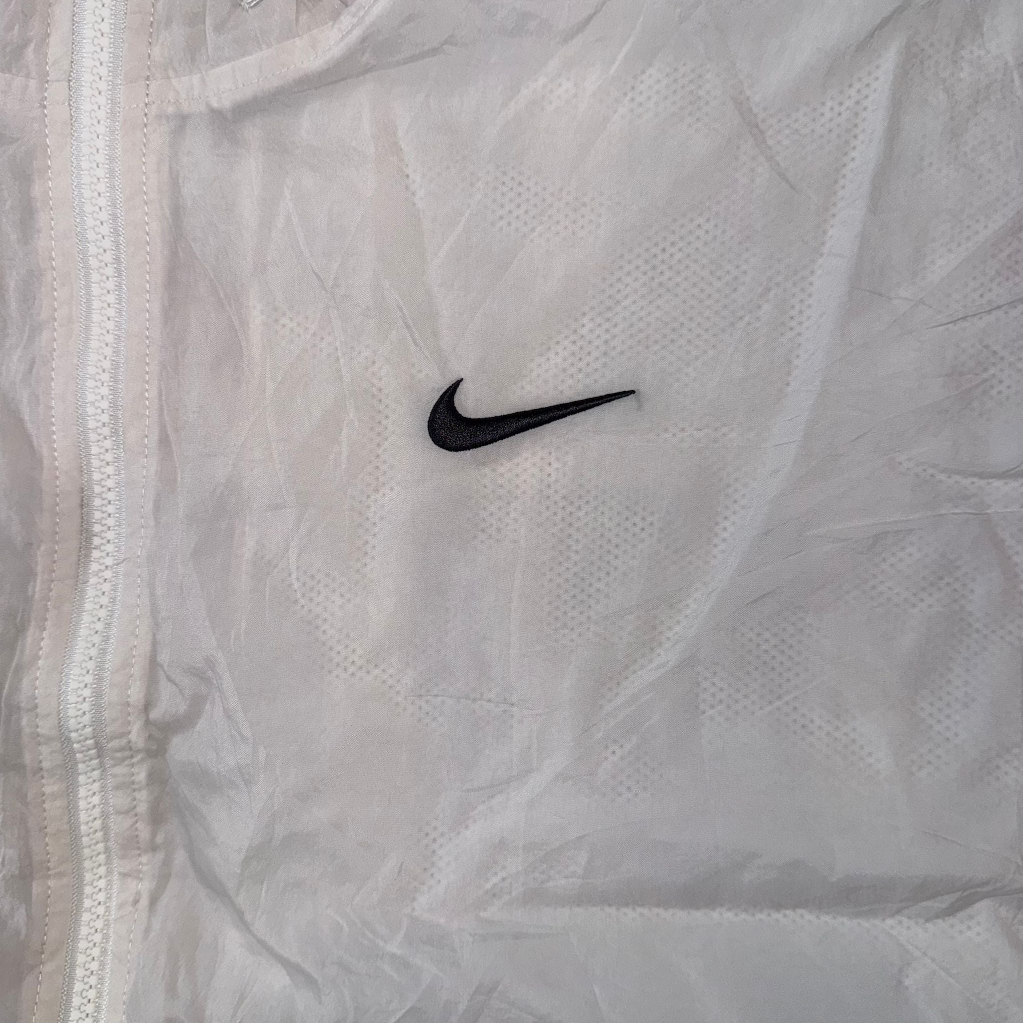Nike Vintage Windbreaker Jacket White Black Red Big Logo