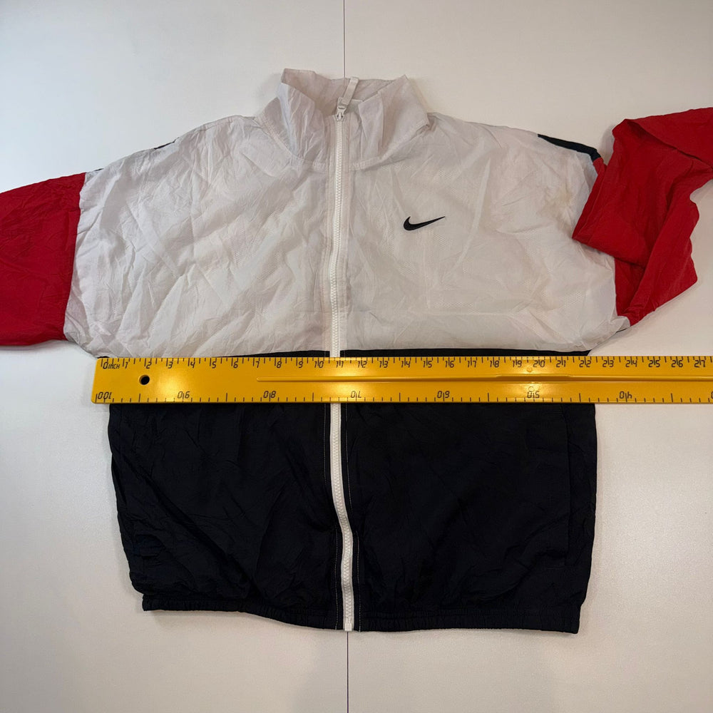 Nike Vintage Windbreaker Jacket White Black Red Big Logo