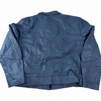 Genuine Leather Zip-Up Bomber Jacket, Men's Size 42 (L)