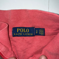 Polo Ralph Lauren Quarter Zip Sweatshirt Pink Coral Blue Pony Logo
