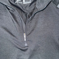 Nike Dri-FIT Womens Quarter Zip Training Top Black Grey Size S