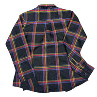 Dixxon Flannel Co Guns N Roses Snap Shirt Black Plaid Size M