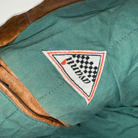 Vintage Avirex Style Distressed Leather Bomber Flight Jacket Brown Buffalo Hunters 52 XXL