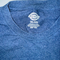 Dickies Pocket T-Shirt Denim Blue Oversized Workwear Mens Size 3XL