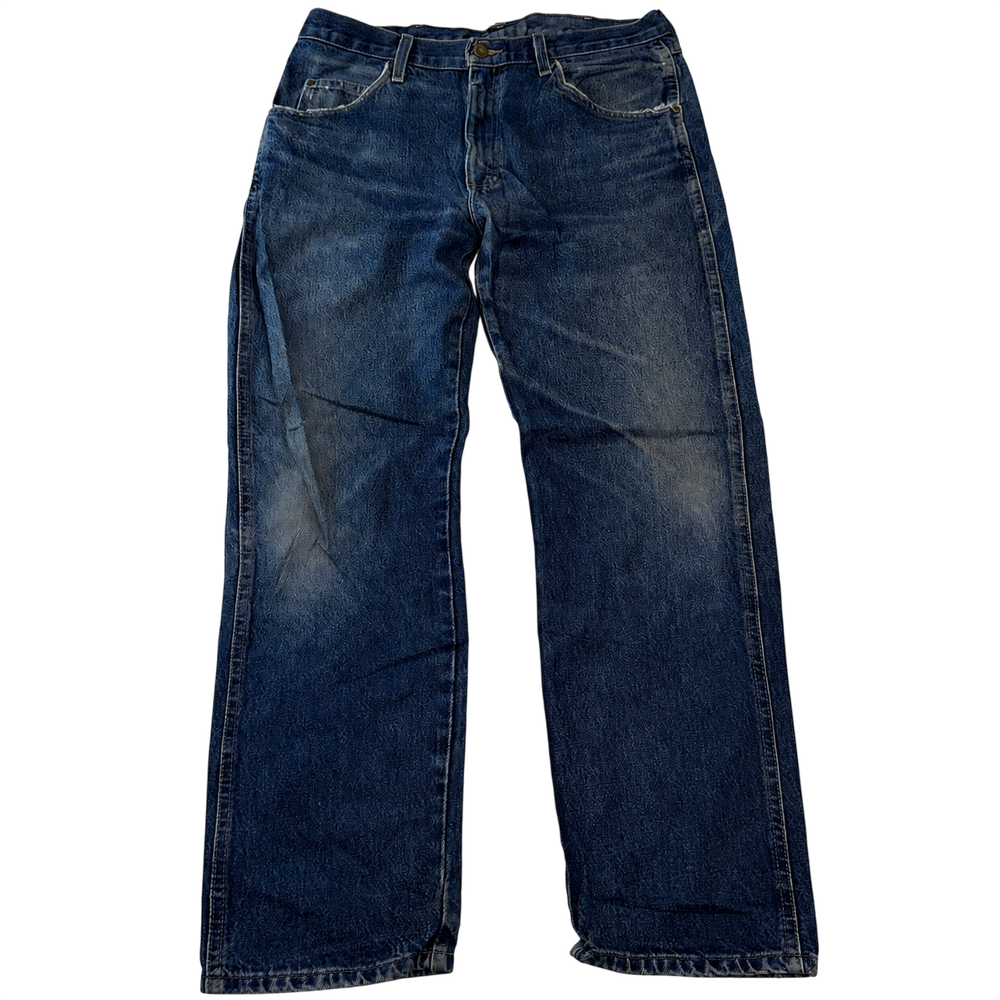 Vintage Wrangler Jeans Men’s 34x30 Blue Denim Relaxed Straight Leg Faded Distressed