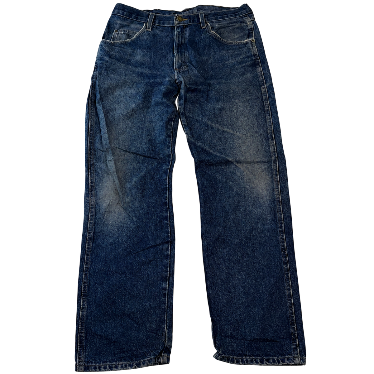 Vintage Wrangler Jeans Men’s 34x30 Blue Denim Relaxed Straight Leg Faded Distressed