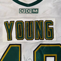 Vintage CCM Dallas Stars Steve Young #48 Autographed Jersey (Adult Large, Made in Canada)