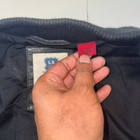 Levi’s Black Leather Bomber Jacket XL Genuine Leather Zip MA-1 Style