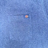 Dickies Pocket T-Shirt Denim Blue Oversized Workwear Mens Size 3XL