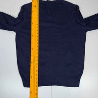 Polo Ralph Lauren Pima Cotton V-Neck Jumper Navy Blue Mens Size M