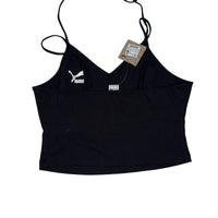 Puma Classics Womens Ribbed Crop Top Black BNWT Size XL