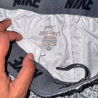 Nike Dri-FIT Mens Athletic Shorts Snakeskin Print Black Grey Size L