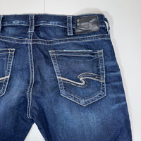 Silver Jeans Co Zac Bootcut Jeans Dark Blue Wash Size W38