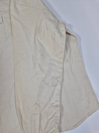 Harley-Davidson Womens Western Shirt Cream Embroidered Back Star Buttons 90s L