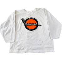 Vintage Omaha Lancers USHL Hockey Jersey CCM White Mesh Men’s Large Made in Canada