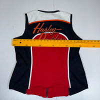 Harley-Davidson She Devil Race Team Colorblock Zip Vest Black Red XL
