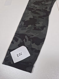 Lululemon High Waisted Camo Leggings 7/8 Length Black Grey Size 8 (UK 12)