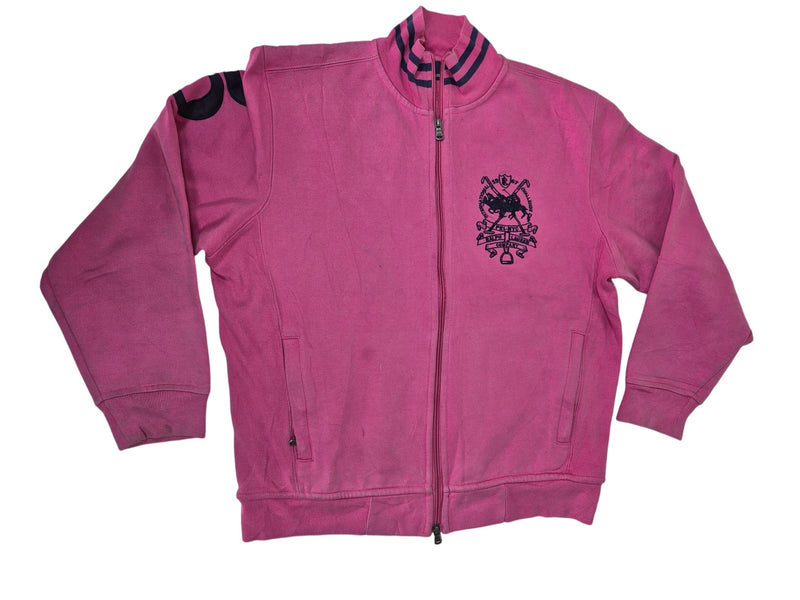 Polo Ralph Lauren Pink Full Zip Track Jacket Polo Crest Size M/L