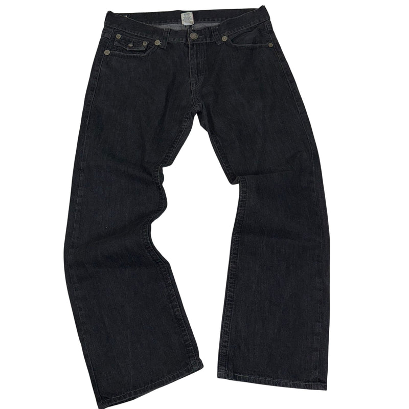 True Religion Ricky Super T Jeans Black Faded Straight Leg Size 40(W38)