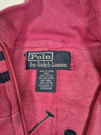 Polo Ralph Lauren Pink Full Zip Track Jacket Polo Crest Size M/L