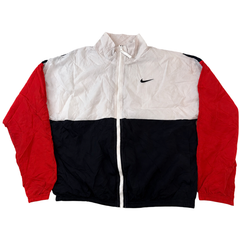 Nike Vintage Windbreaker Jacket White Black Red Big Logo