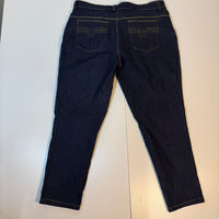Wonder Woman Denim Jeans Embroidered Logo Raw Indigo Straight Leg Size W36