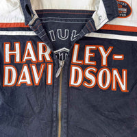 Harley-Davidson Colour-Block Zip-Front Racing Shirt (Size L)