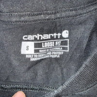 Carhartt Black Pocket T-Shirt Loose Fit Men’s Size Small S Workwear Tee