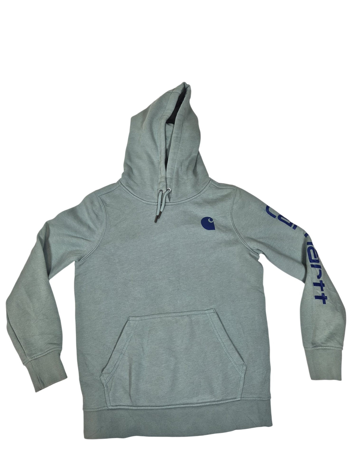 Carhartt Pullover Hoodie Sage Green Logo Print Size S