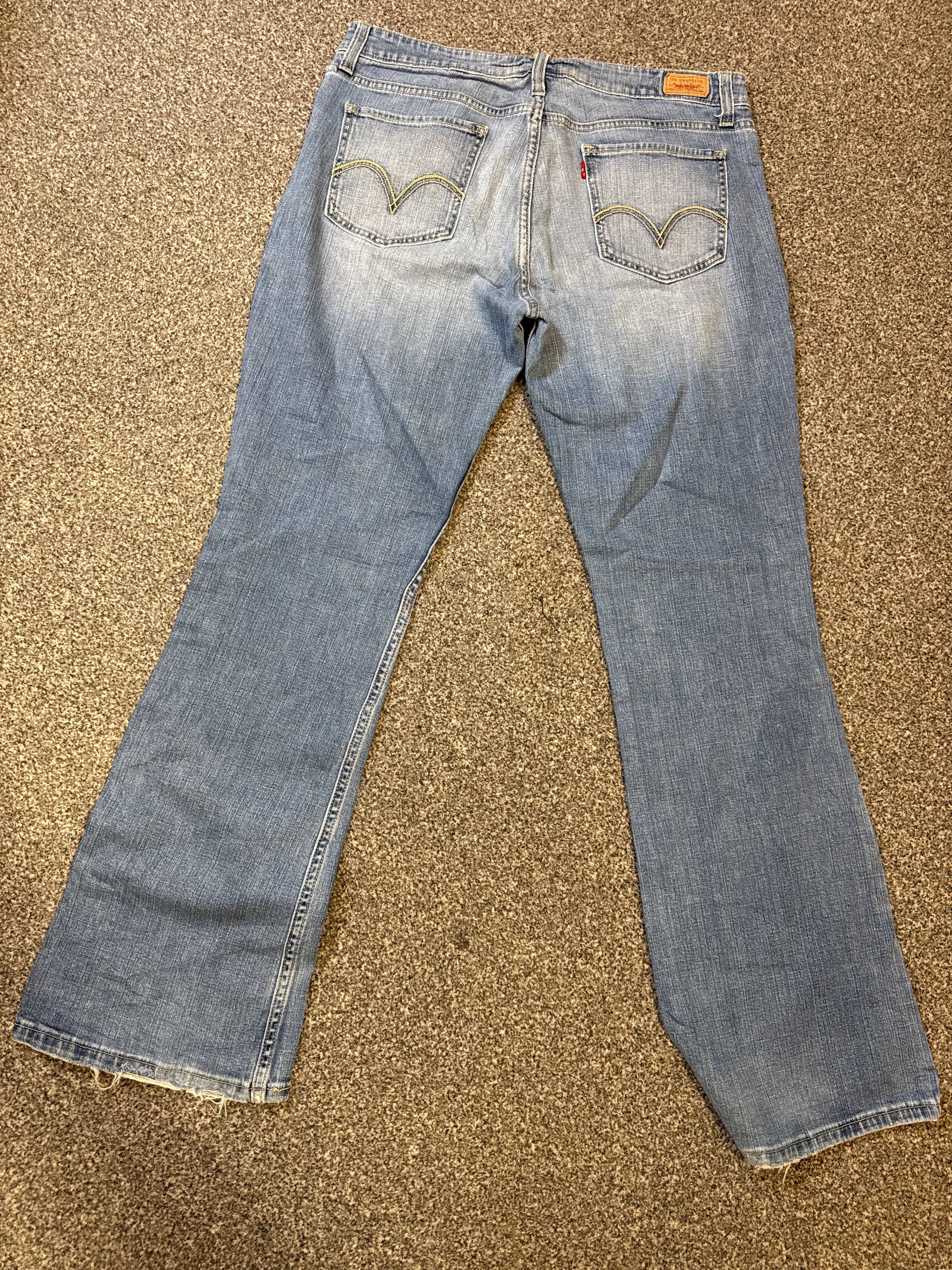 Levi’s Women’s 518 Super Low Flare Jeans with Embroidered Back – P447