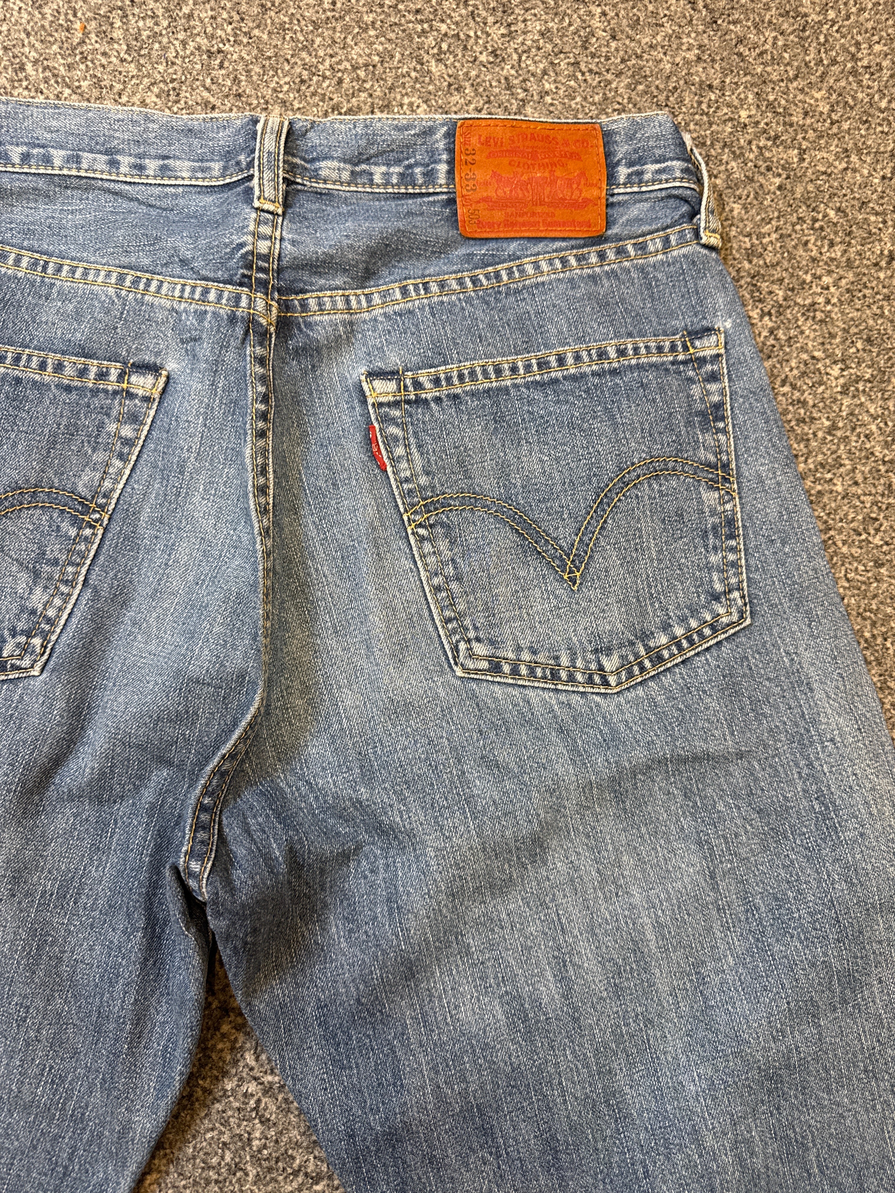 Levi’s Women’s 503 Wide Leg Blue Jeans – P442