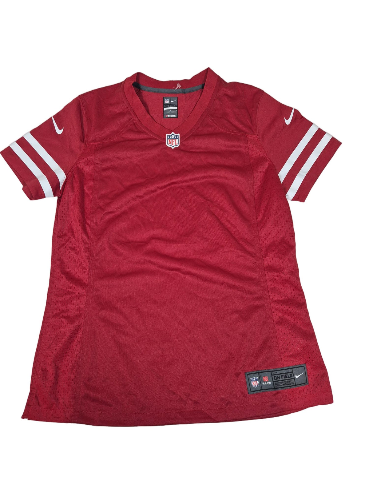 Nike NFL On Field Womens Football Jersey Red White Stripe Blank Size L