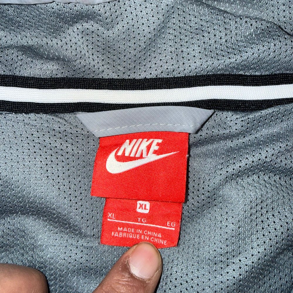 Nike Windrunner Jacket Hooded Windbreaker Grey Black