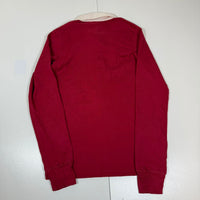 Rugby Ralph Lauren Shirt Mens Size M Red Navy Skull Long Sleeve Cotton 2004
