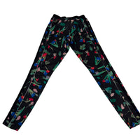 Adidas Originals Womens Floral Print Leggings 3 Stripe Black Size XS( UK 6)