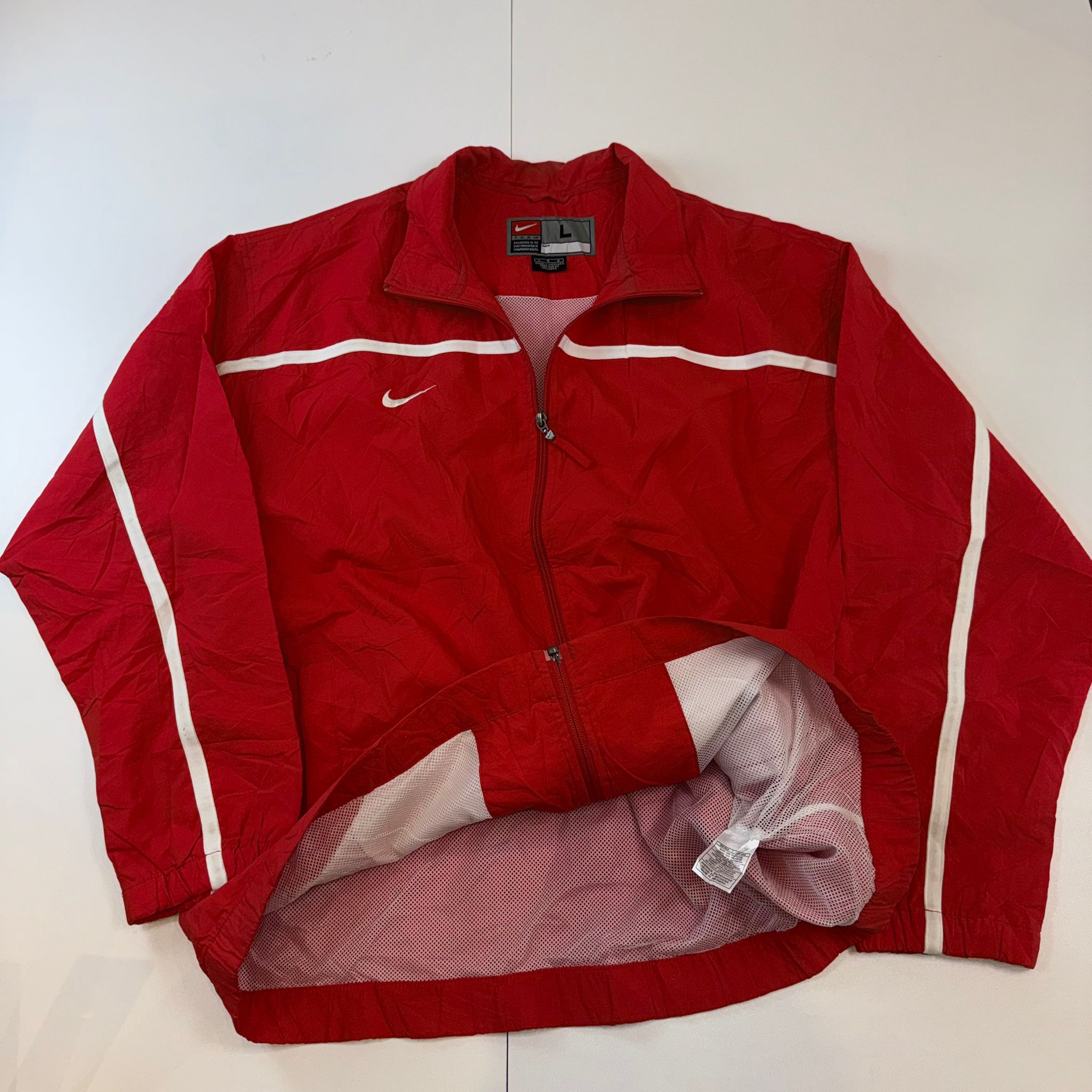 Vintage Nike Team Red Full Zip Windbreaker Jacket