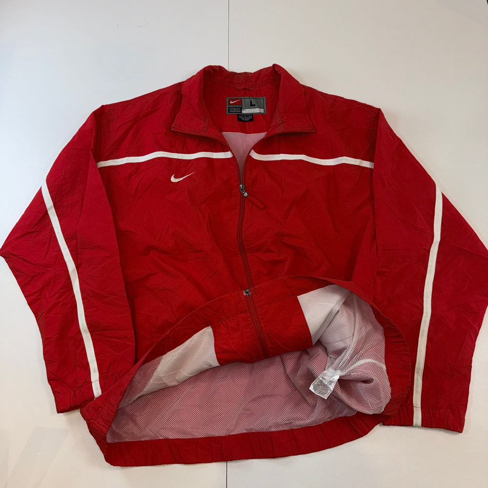 Vintage Nike Team Red Full Zip Windbreaker Jacket