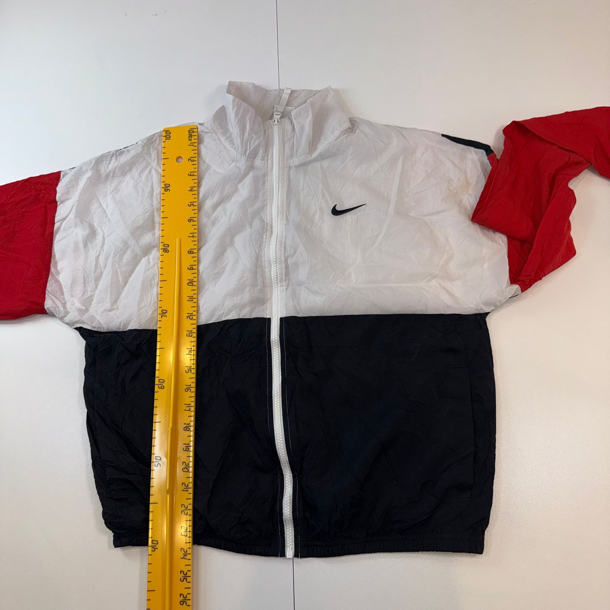 Nike Vintage Windbreaker Jacket White Black Red Big Logo