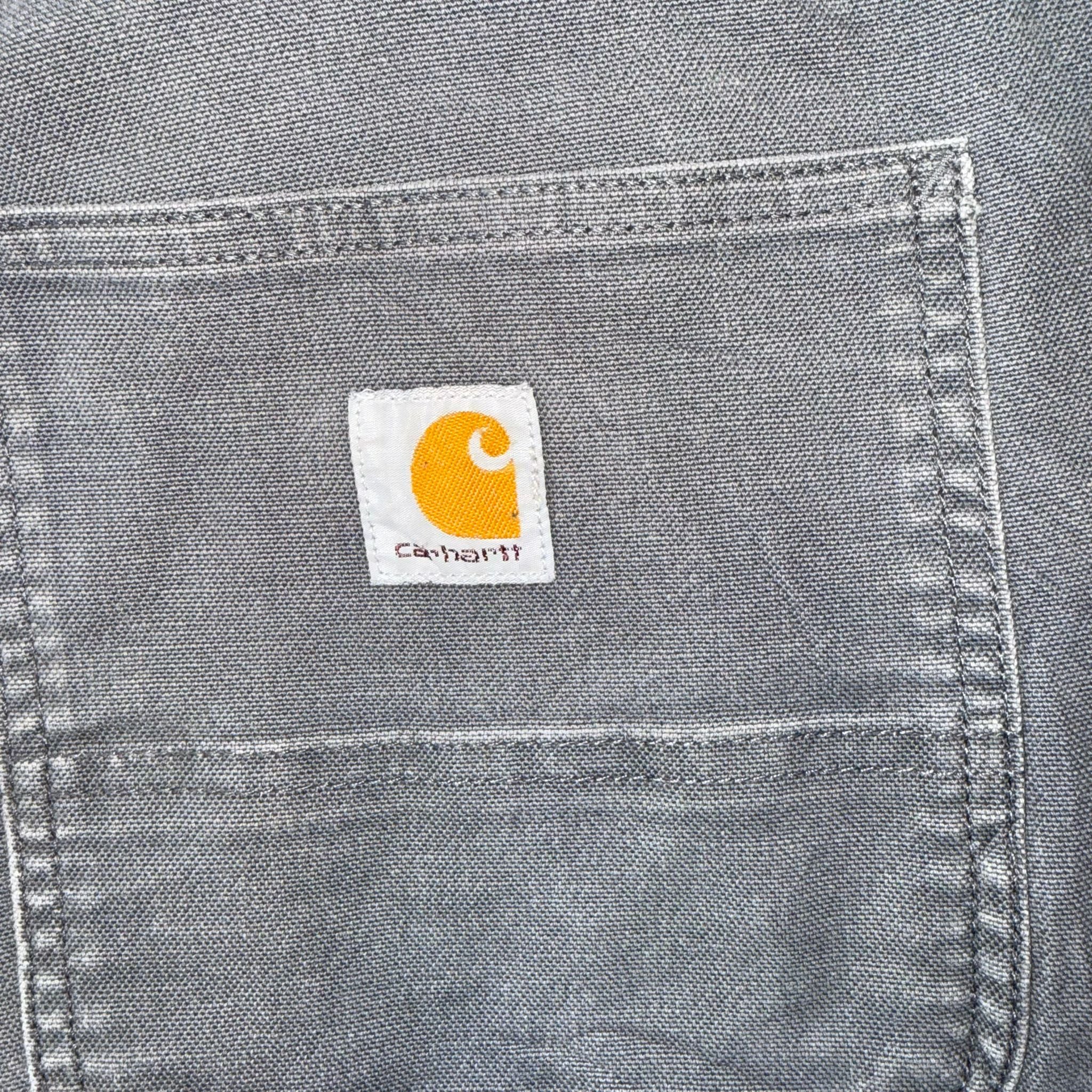 Carhartt Relaxed Fit Carpenter Work Shorts Grey W34 Utility Canvas Vintage